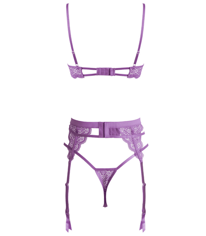 Muse Lingerie Two Piece Bra and Panty Set Premium Mesh Construction - Bras and Bra Sets