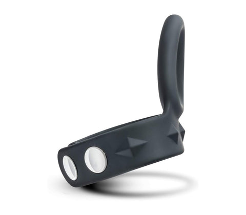 Love In Leather Adjustable Silicone Cock Rings with Ball Strap Combo - Stretchy Cock Rings