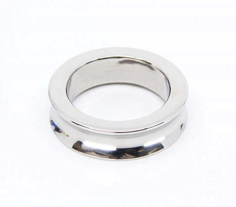 Love In Leather Premium Stainless Steel Fat Boy Ring Cock Ring - Steel Cock Rings