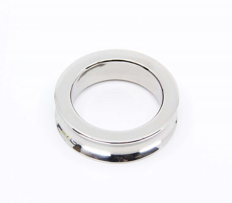 Love In Leather Premium Stainless Steel Fat Boy Ring Cock Ring - Steel Cock Rings