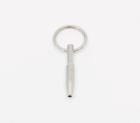 Love In Leather Cum Thru Penis Plug With Ring Hollow Urethral Stimulation - Urethral Sounds