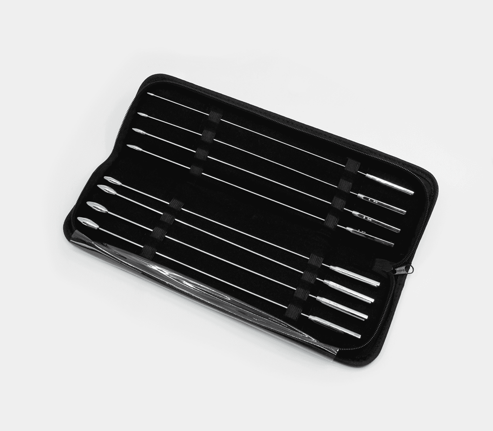 Love In Leather 8 Piece Rosebud Dilator Sounding Kit Medical Grade Steel - Default Title - Urethral Sounds