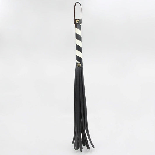 Love In Leather Medium Length Suede Flogger Purple with Turks Head Handle - Default Title - Whips And Crops
