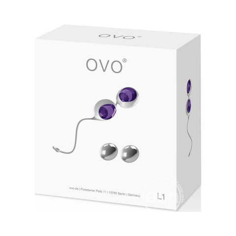 Xgen Products OVO L1 Silicone Kegel Love Balls White/Lilac Pelvic Floor - Love Eggs and Kegel Exercisers