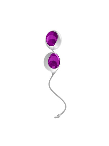 Xgen Products OVO L1 Silicone Kegel Love Balls White/Lilac Pelvic Floor - Love Eggs and Kegel Exercisers
