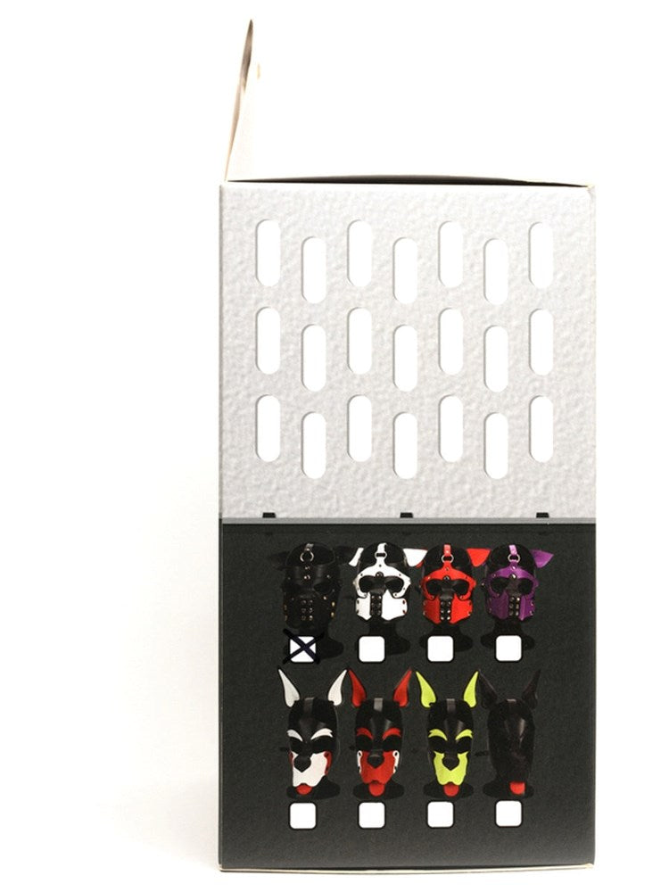 Sport Fucker Playful Pup BDSM Hood BLK/RED/WHT O/S Puppy Play Role Play - - Bondage Hoods