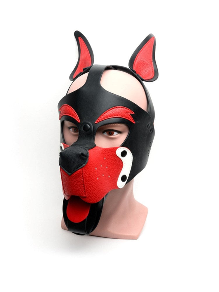 Sport Fucker Playful Pup BDSM Hood BLK/RED/WHT O/S Puppy Play Role Play - Default Title - Bondage Hoods