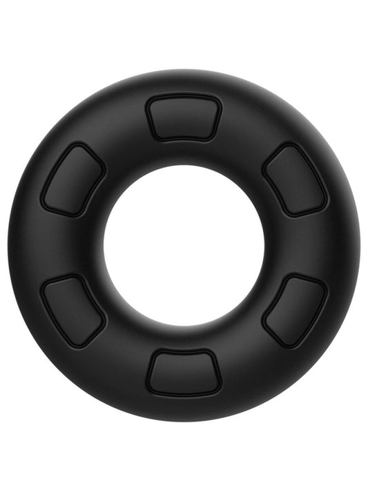 Playful Nero Liquid Silicone Thick Male C-Ring - Black - Stretchy Cock Rings