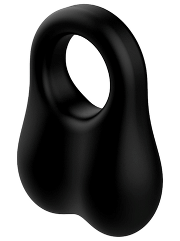 Evolved Playful Nero Liquid Silicone Weighted Ball Ring Premium Stretch - Stretchy Cock Rings