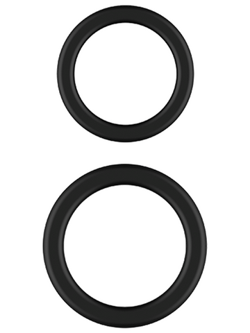 Evolved Playful Nero Liquid Silicone 2 Pack Ball Stretcher Rings Premium Set - Ball Stretchers and Crushers
