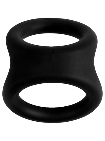 Evolved Playful Nero Soft Silicone Two Way Cock Ring Dual Loop Design - Stretchy Cock Rings