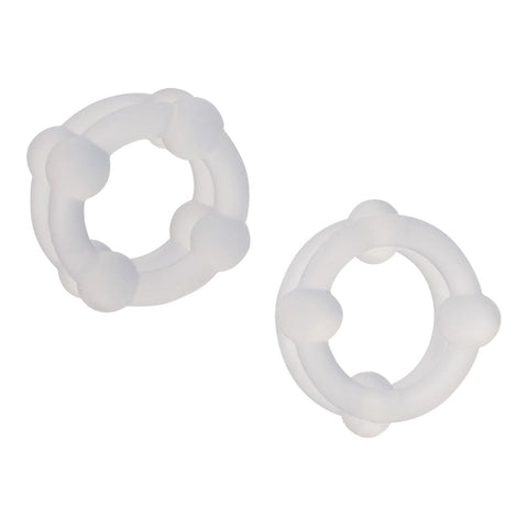 California Exotics Alpha Liquid Silicone Double Stacker Cock Ring - Cock Ring Sets
