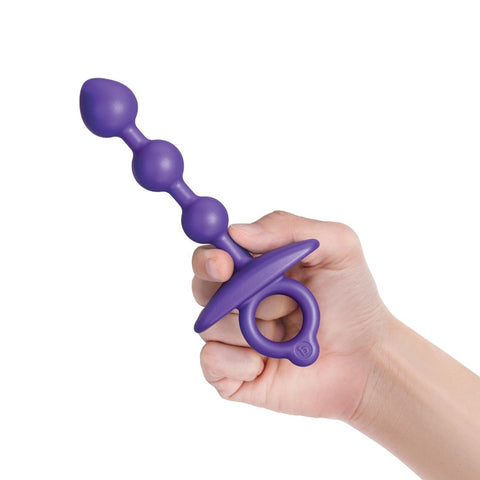 B Vibe Butties ZIP Silicone Anal Beads Progressive Beaded Pleasure - Anal Beads and Balls