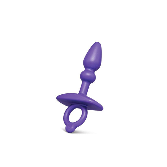 B Vibe Butties Dart Silicone Anal Plug with Sphere Tip and Bead - Purple - Butt Plugs