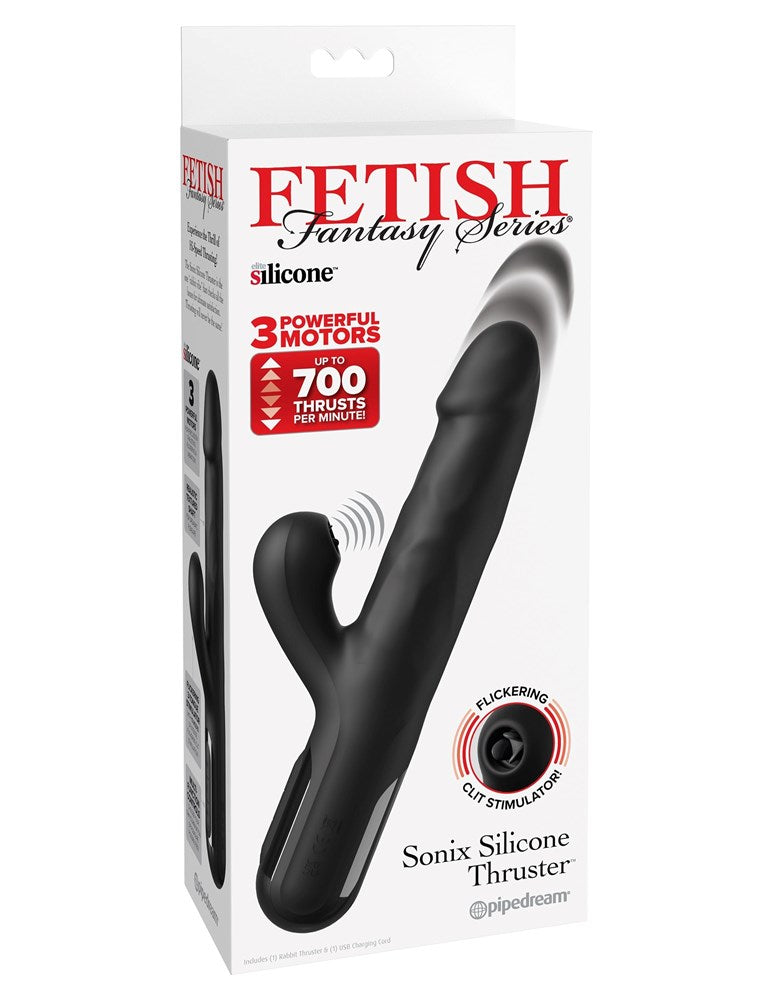 Pipedream Products Fetish Fantasy Series Sonix Silicone Thruster Rabbit Vibe - Rabbit Vibrators
