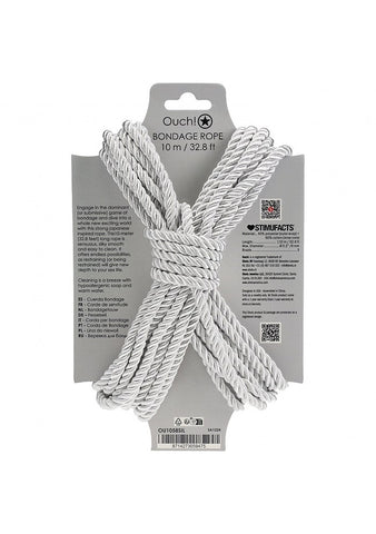 OUCH! Silky Smooth Nylon Bondage Rope 10m Professional Grade Restraint - Cuffs And Restraints