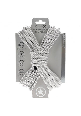 OUCH! Silky Smooth Nylon Bondage Rope 10m Professional Grade Restraint - Cuffs And Restraints