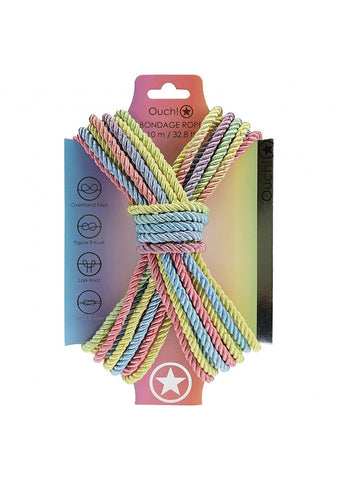 OUCH! Silky Smooth Nylon Bondage Rope 10m Professional Grade Restraint - Cuffs And Restraints