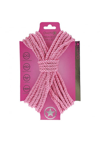 OUCH! Silky Smooth Nylon Bondage Rope 10m Professional Grade Restraint - Cuffs And Restraints