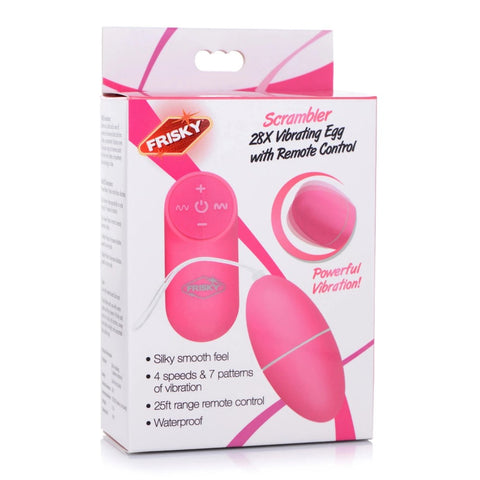 XR Brands Frisky Scrambler Vibrating Love Egg Remote Control Vibrator - Love Eggs and Kegel Exercisers