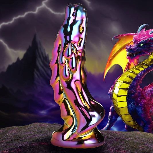 XR Brands Creature Cocks Dragon Glass Fantasy Dildo Premium Borosilicate Glass - Coloured - Realistic Dildos