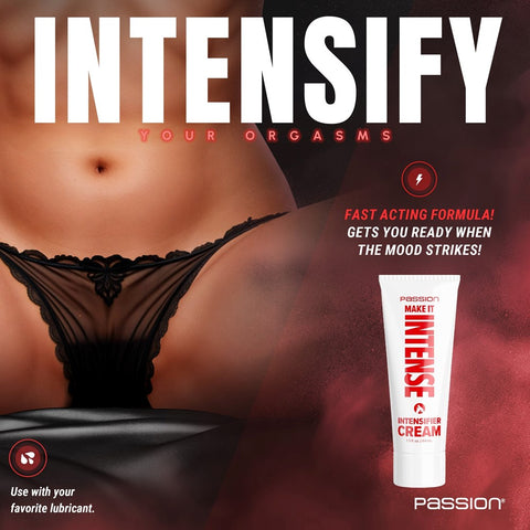 XR Brands Passion Make It Intense Cream 44 ml with Dual Warming Tingling - Lubricants and Lotions
