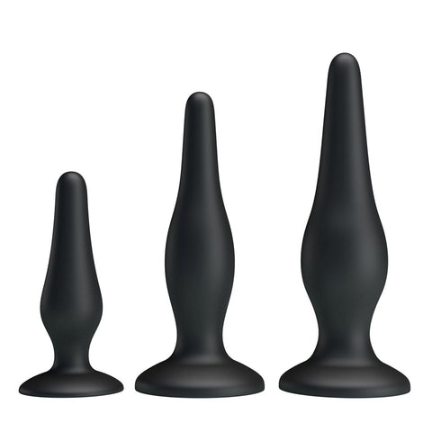 Party Up JERRY 3 Sizes Silicone Butt Plug Set Progressive Anal Training - Butt Plugs