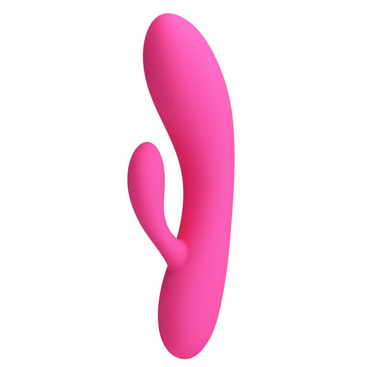 Party Up CLARE Flexible Rechargeable Rabbit Vibrator Dual Stimulation - Pink - Rabbit Vibrators