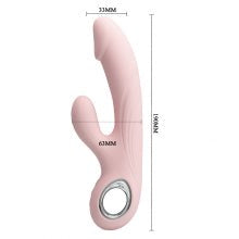 Party Up DAVE USB Rechargeable Rabbit Vibrator with Lunging Action - - Rabbit Vibrators