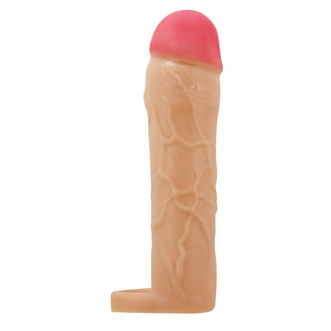 Party Up PATRICK 2 Inch Extender Sleeve with Ball Strap Penis Enhancement - Penis Sleeves and Extenders
