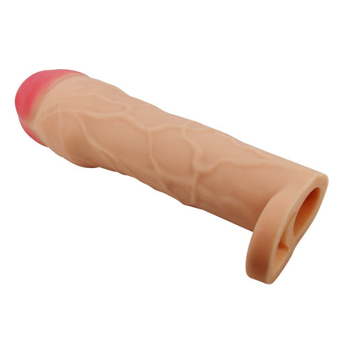Party Up PATRICK 2 Inch Extender Sleeve with Ball Strap Penis Enhancement - Penis Sleeves and Extenders