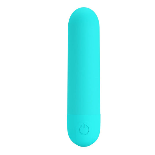 Party Up HARRY USB Rechargeable Bullet Vibrator with 10 Vibration Modes - Teal - Bullet Vibrators