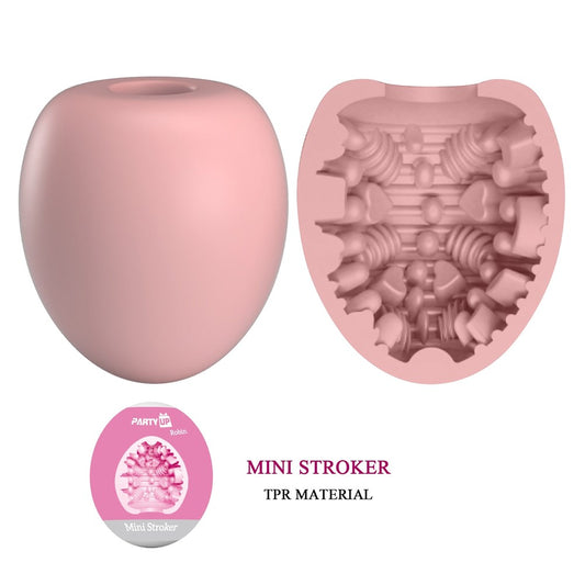 Party Up ROBIN Realistic Mini Male Stroker Ultra Compact Masturbator - Pink - Masturbators and Strokers