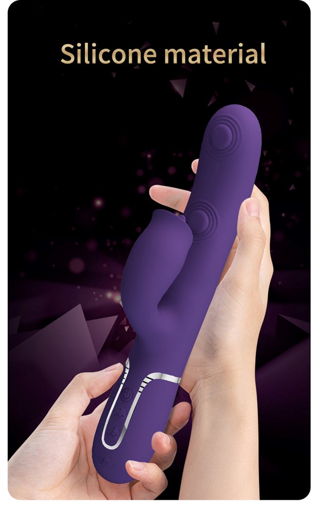 Party Up ALAN Dual Motor Vibrating Rabbit Vibrator Thumping Licking Technology - - Rabbit Vibrators
