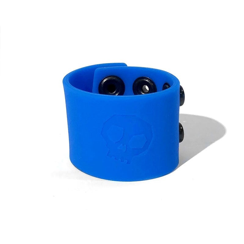 C1R Releasing Boneyard Silicone Ball Strap Blue Adjustable Cock Ring - - Stretchy Cock Rings