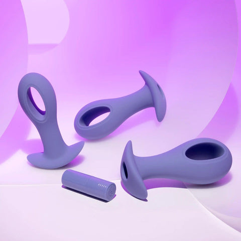 Evolved HOLE PUNCH Butt Plugs with Bullet Vibrator Hollow Center Design - Butt Plugs