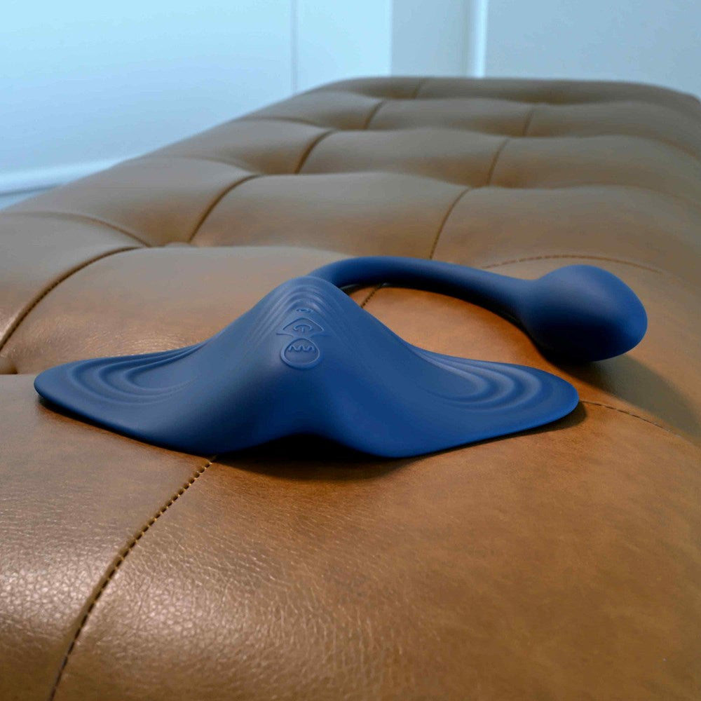 Gender X DAILY GRIND Vibrating Grinding Pad with Anal Plug - Blue - Clit Ticklers and Pulsators