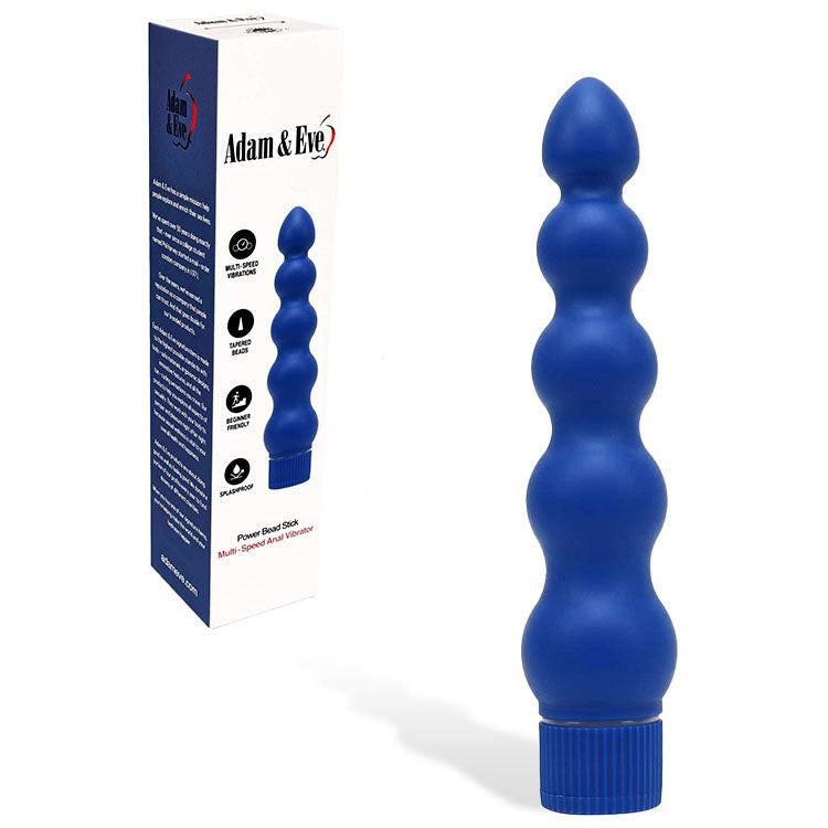 Adam & Eve Power Bead Stick Anal Vibrator with Graduated Beads - - Anal Beads and Balls