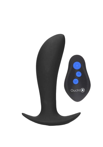 Shots Toys OUCH! e Stim & Vibrating Butt Plug with Wireless Remote Dual Power - Butt Plugs