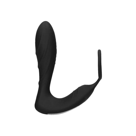 Shots Toys OUCH! E stim & Vibrating Butt Plug With Cock Ring Triple Stimulation - Butt Plugs