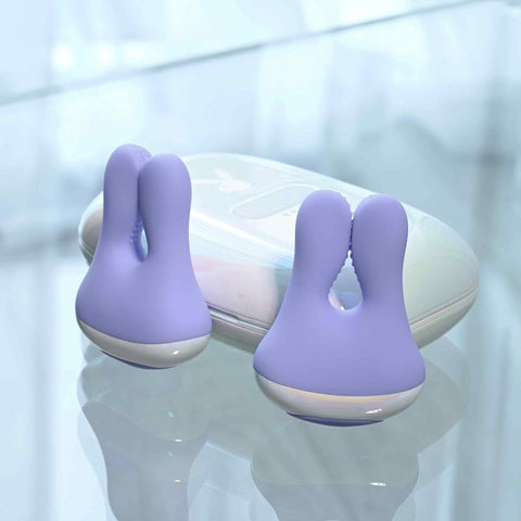 Evolved Playboy Pleasure IN A PINCH Vibrating Nipple Clamps with Remote - Nipple and Clit Clamps