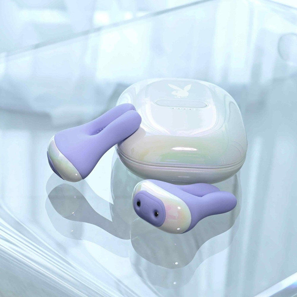 Playboy Pleasure IN A PINCH Vibrating Nipple Clamps - Purple - Nipple and Clit Clamps