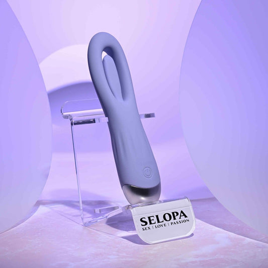 Selopa IN A FLAP Rechargeable Flicking Stimulator - Purple - Clit Ticklers and Pulsators