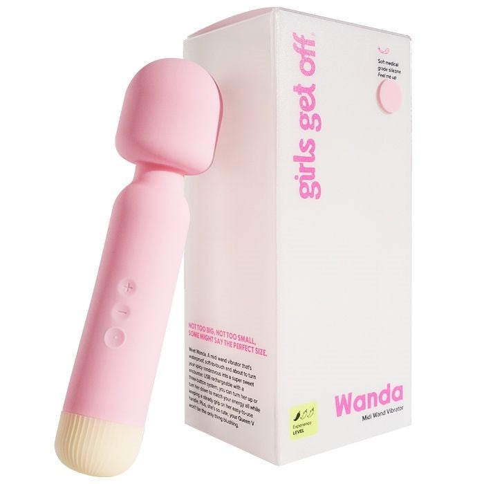 Girls Get Off Wanda Rechargeable Body Wand Massager with Deep Vibrations - - Body Wands