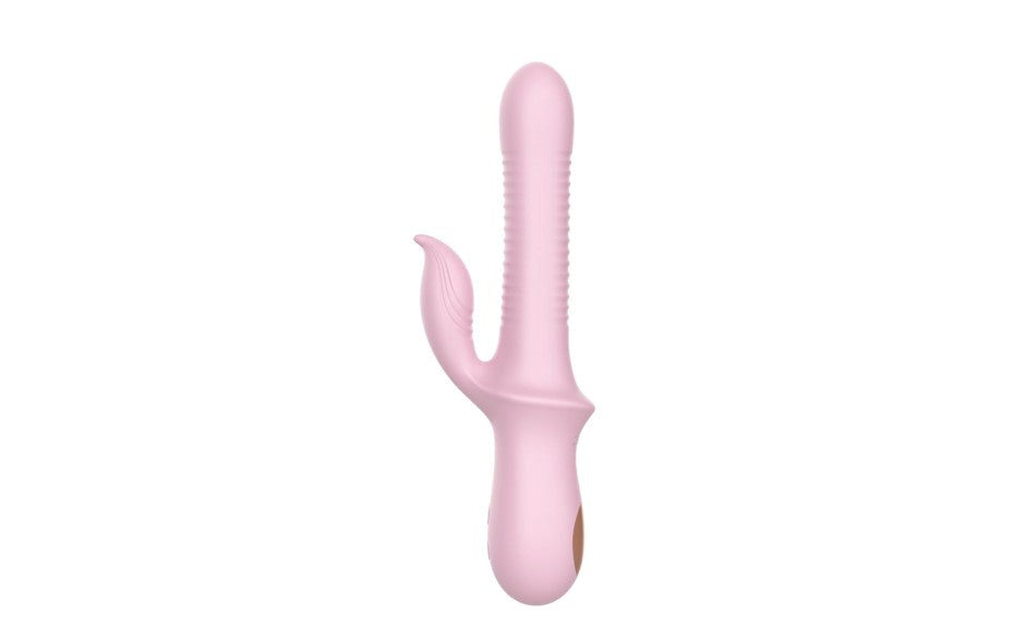 SXE Fannie USB Silicone Multi Mode Rabbit Vibrator Bidirectional Rotation - Pink - Rabbit Vibrators