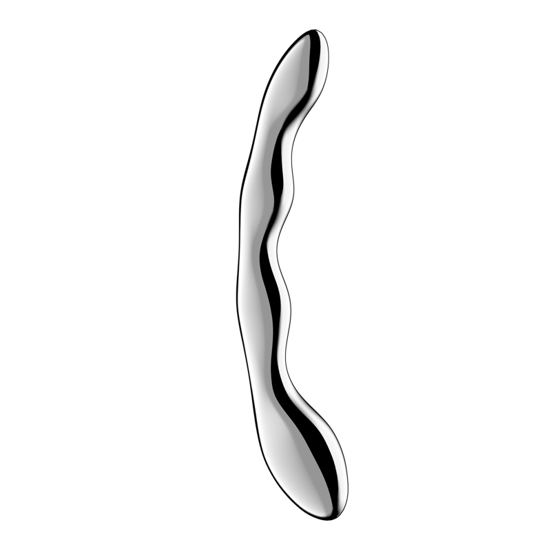 Satisfyer Cosmic Crest 2 Solid Metal Dildo - Silver - Steel Sex Toys