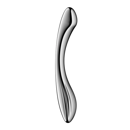 Satisfyer Pure Gravity 1 High Grade Metal Dildo - Silver - Steel Sex Toys