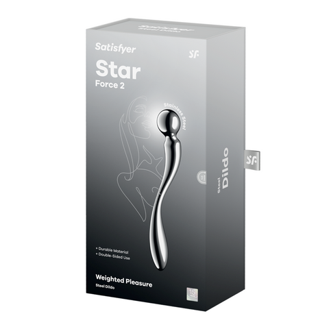 Satisfyer Star Force 2 Body Safe Metal Dildo Premium Temperature Play - Steel Sex Toys