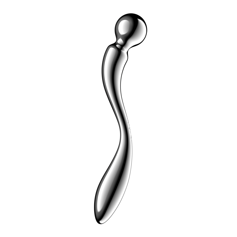 Satisfyer Star Force 2 Body Safe Metal Dildo Premium Temperature Play - Silver - Steel Sex Toys