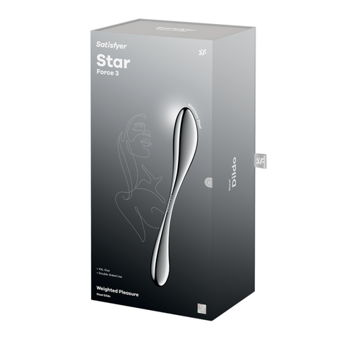 Satisfyer Star Force 3 Heavy Weighted Metal Dildo Premium G Spot Prostate - Steel Sex Toys